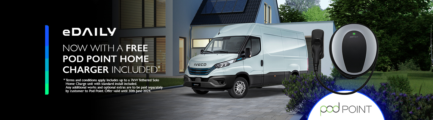 FREE POD POINT HOME CHARGER offer from Hendy IVECO Hendy IVECO